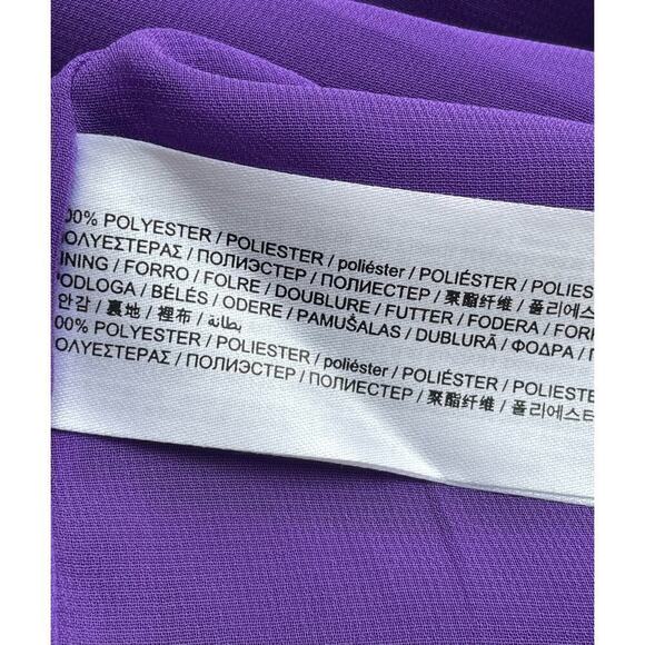 Mango Halter Neck Bow Dress Size 12 Purple Mini Cocktail Party Office Career - Picture 11 of 13